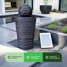 Gardenwize Solar Plinth and Ball water feature 4.9kg, UK version
