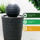 Gardenwize Solar Plinth and Ball water feature 4.9kg, UK version