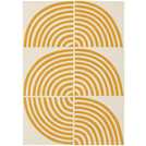 Habitat Global Swirl Yellow Cotton Flatweave Rug 120x170cm, UK version