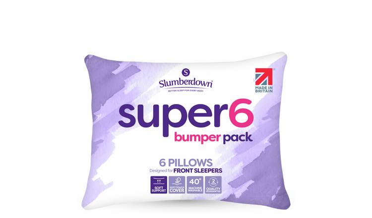 Slumberdown Super Six Soft Pillows 6 pack (British brand)