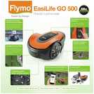 Flymo EasiLife GO 500 16cm cordless robotic lawnmower - British product