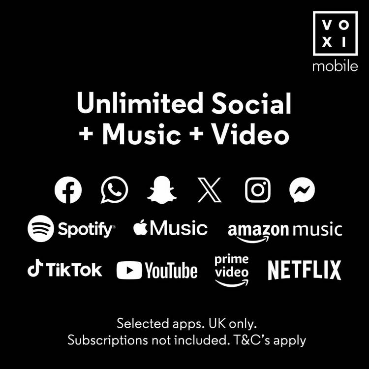 VOXI 140GB 30 Day Pay As You Go SIM (British brand)