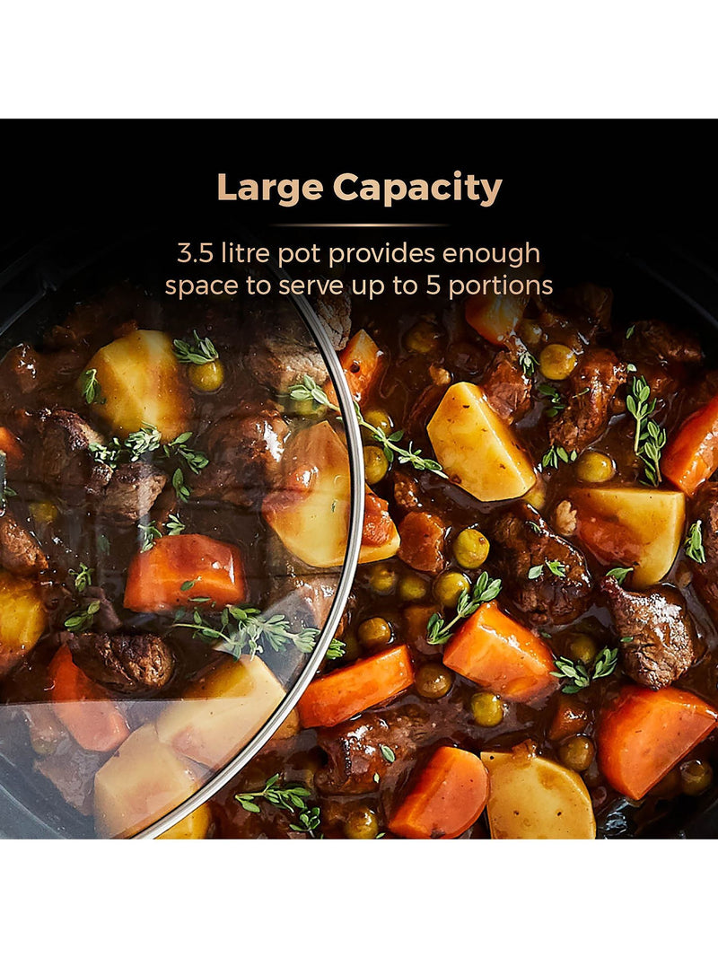 Tower Black Rose Gold slow cooker 3.5L (British brand)