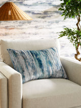 Next Blue Haze Velvet Stripe Cushion 40 x 59cm- Buy online at McGrocer