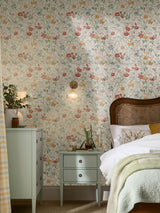 Next Laura Ashley Antique Pink Shropshire Posy Wallpaper 10m- Buy online at McGrocer