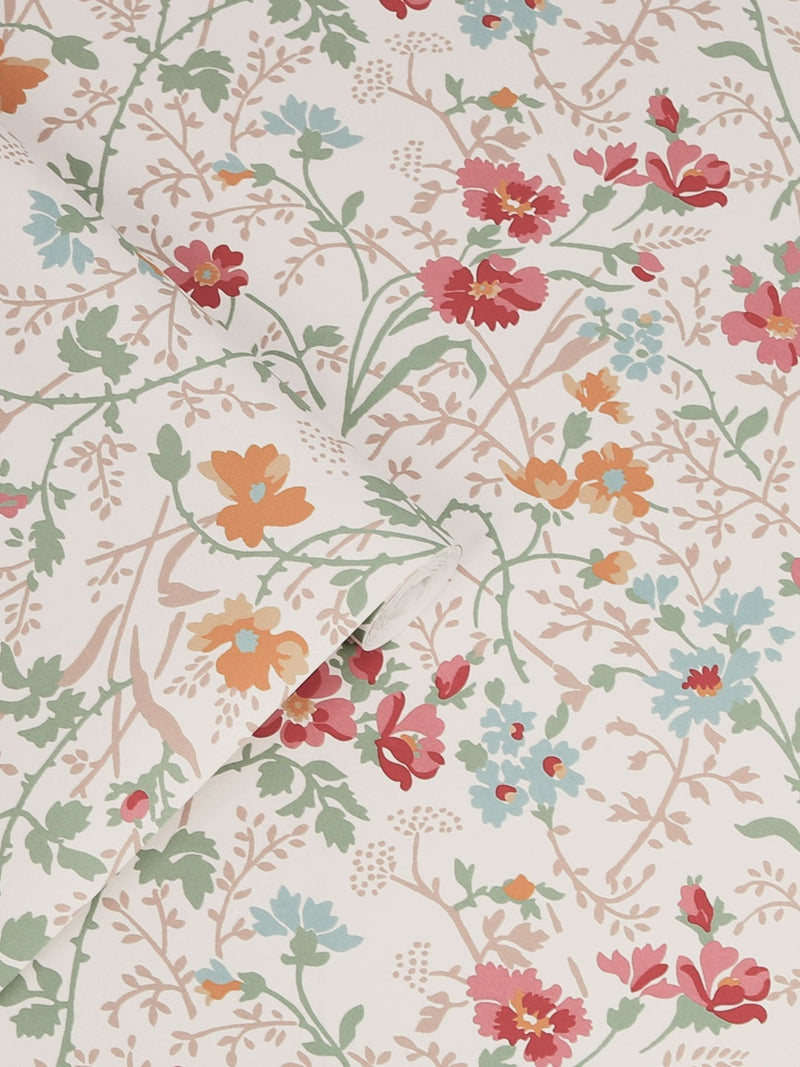 Laura Ashley wallpaper Antique Pink Shropshire Posy 10m (British brand)