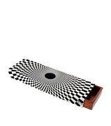 Harrods Rectangular storage box with removable wooden inner drawer, optical illusion design, 10cm x 30cm x 3.3cm- Buy online at McGrocer
