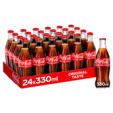 Coca-Cola Original Taste cola 24 x 330ml glass bottles - British product