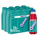Oasis Summer Fruits juice drink 12 x 500ml bottles, imported from the UK