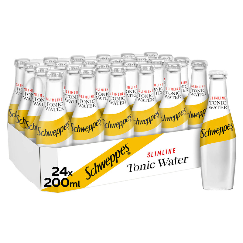 Schweppes slimline tonic water 24 x 200ml (British brand)