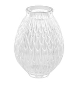 Harrods Small Crystal Feather Design Vase 15cm- Buy online at McGrocer