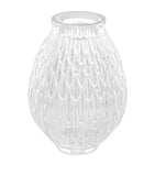 Lalique small crystal feather vase 15cm, UK version