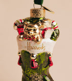 Harrods stocking tree decoration with glitter and lacquer, imported from the UK