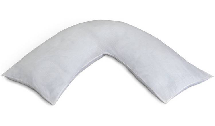 Habitat V Shaped Support Pillow White 92x41cm, UK version