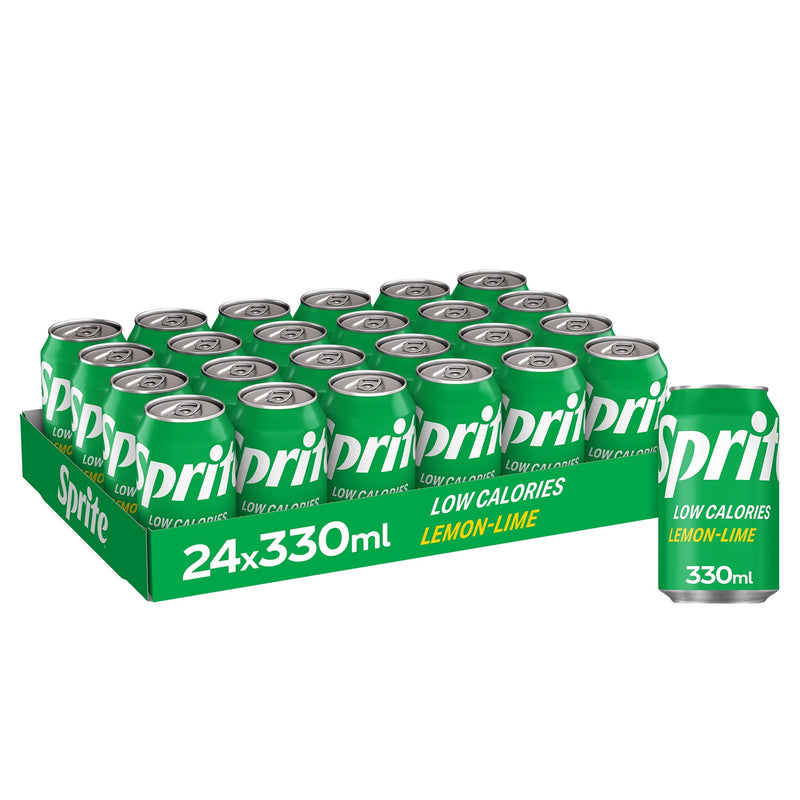 Sprite lemon-lime soft drink 24 x 330ml cans (British brand)