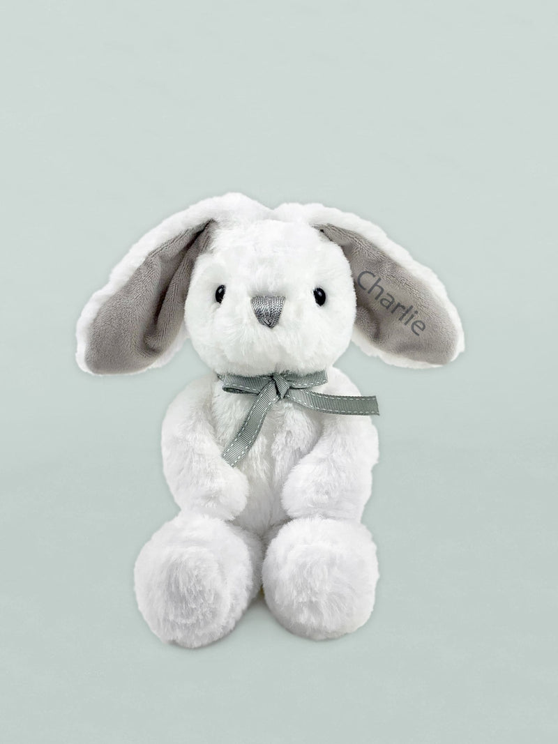 Babyblooms gift hamper with personalised bunny soft toy (British brand)