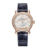 Harrods Chopard Happy Sport Automatic Watch Rose Gold and Diamond 33mm- Buy online at McGrocer