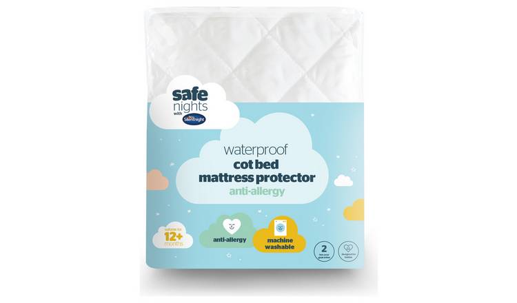 Silentnight quilted waterproof toddler mattress protector, imported from the UK