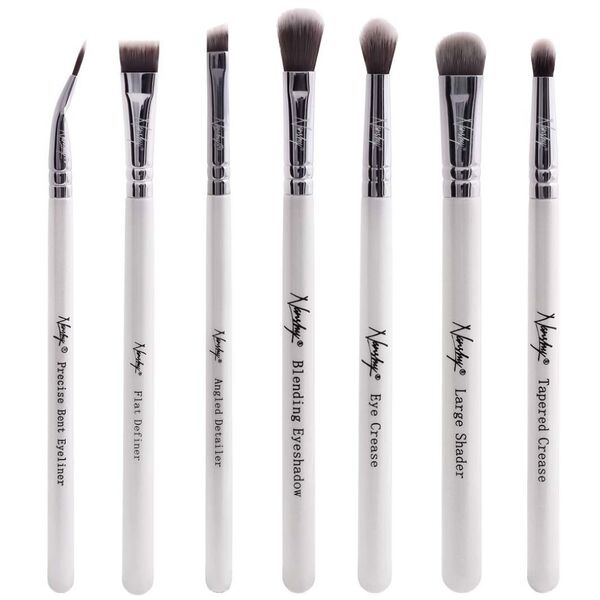 Nanshy eye brush set 7pcs white bristles, imported from the UK