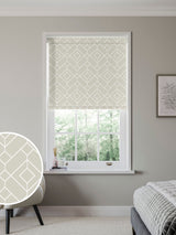 Next Next Natural Lattice Geo Made to Measure Roller Blind- Buy online at McGrocer