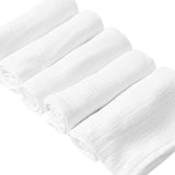 M&S Unisex 5pk Pure Cotton Muslin Squares One Size, White