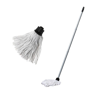 Addis Recycled Cotton Mop with Handle & Spare Replacement Refill Head