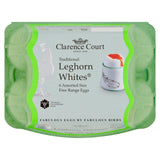 Clarence Court Leghorn Whites 6 Free Range Mixed Size Eggs
