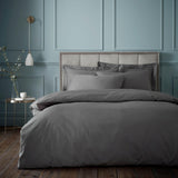 Bianca 180TC Egyptian Cotton Single Duvet Set Charcoal