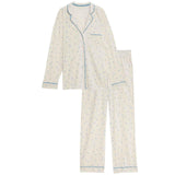 M&S Cotton Modal Cool Comfort printed PJ, M, Ivory