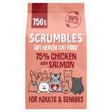 Scrumbles Adult & Seniors Dry Cat Food Chicken with Salmon 750g