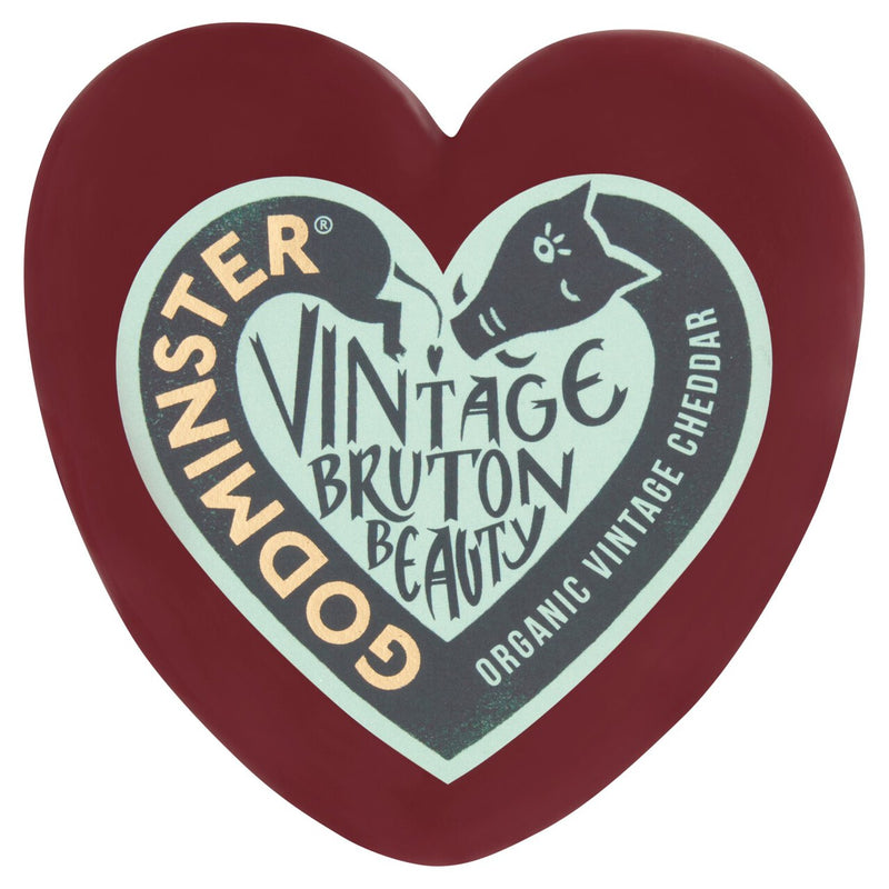 Godminster British Heart-Shaped Vintage Organic Cheddar 200g