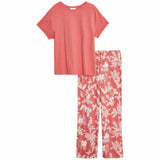M&S Collection Leaf Print Pyjama Set, XL