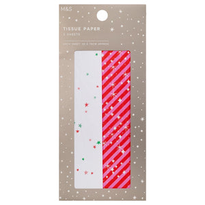 M&S Fun Christmas Printed Tissue Paper