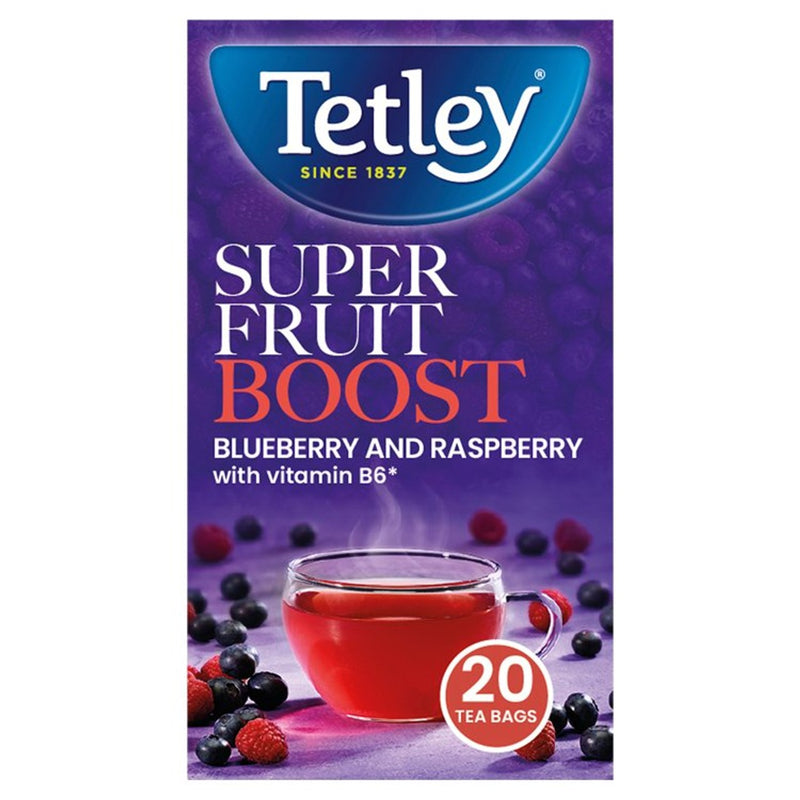 Tetley Super Fruit Tea Boost Blueberry & Raspberry Tea Bags 20 per pack