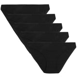 M&S Collection Cotton Rich Bikini Briefs, Size 8, Black