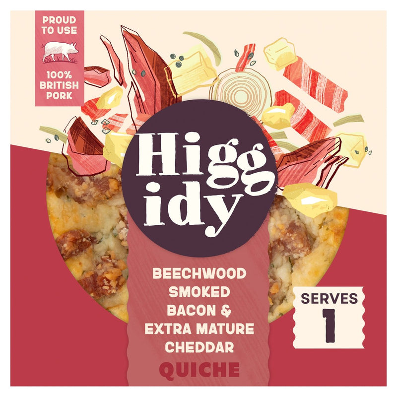 Higgidy Smoked Ham Hock & Cheddar Quiche 155g