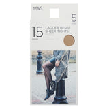 M&S Collection Womens 15 Denier Matt Tights, Extra Large, Rose Quartz