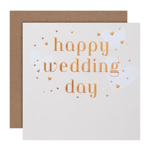 M&S White Hearts Wedding Day Card
