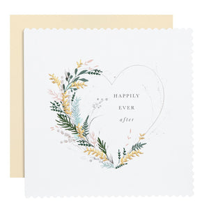 M&S Heart Wreath Wedding Day Card