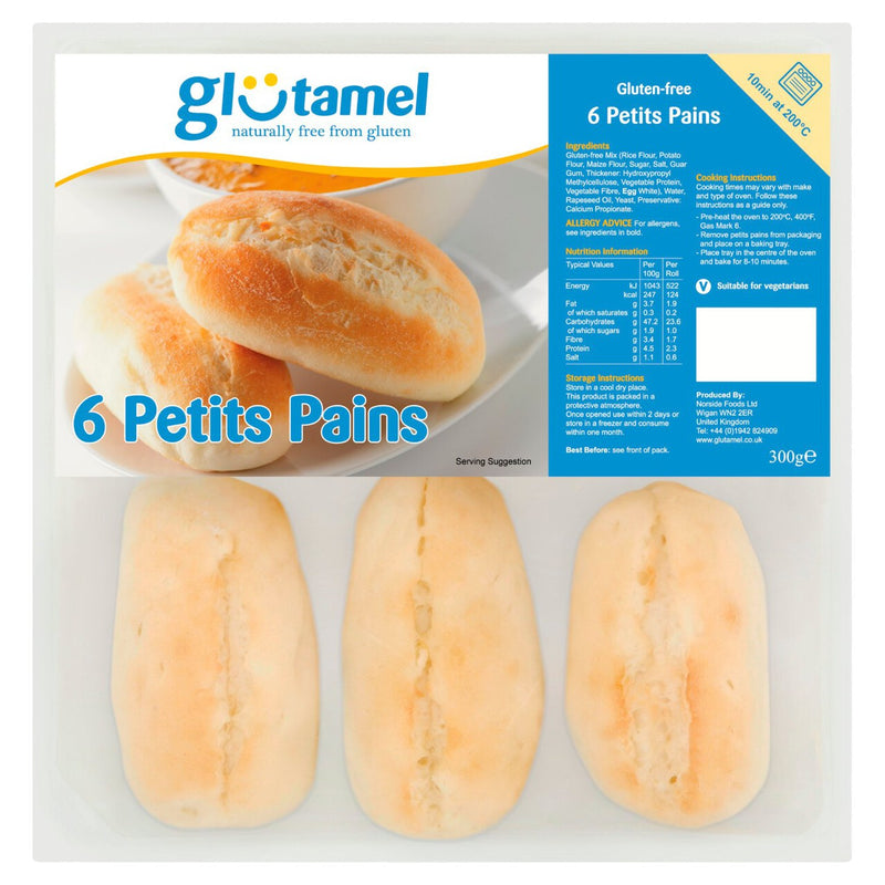 Glutamel Part Baked Petit Pains 6 x 50g