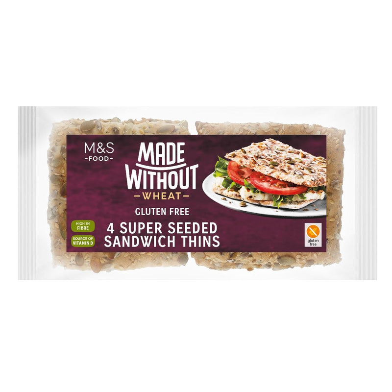M&S Made Without Seeded Sandwich Thins 4 per pack