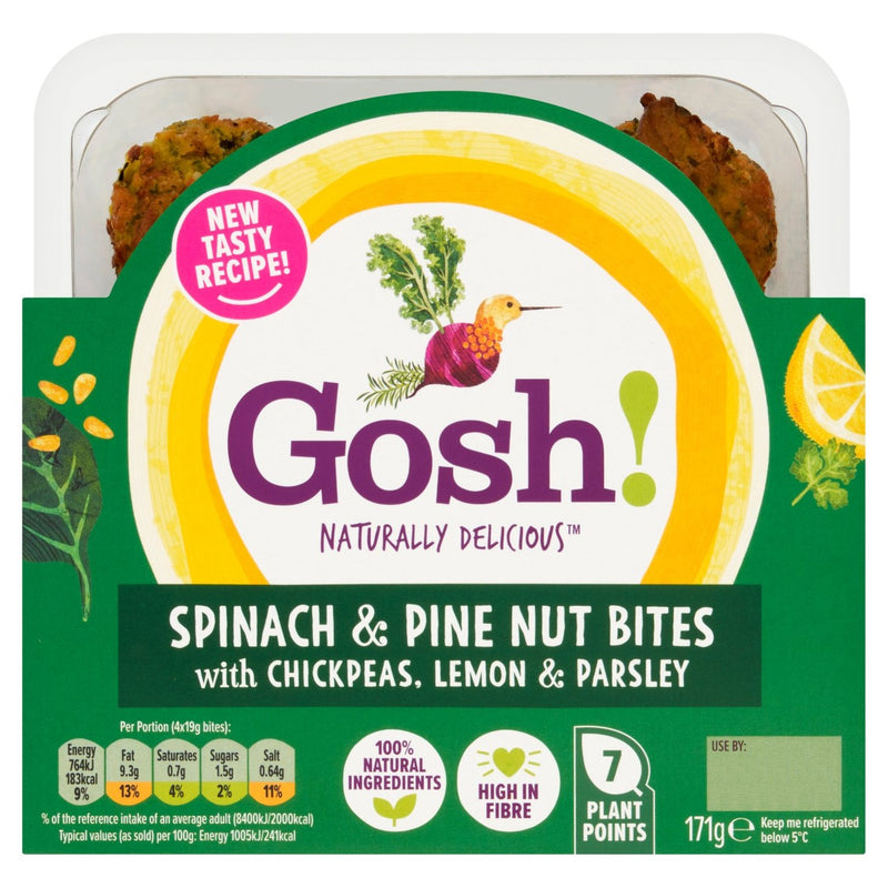 Gosh! Spinach & Pine Nut Falafel Bites 171g