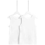 M&S Kids Thermal Vest, 8-9 Years, White, 2 Pack