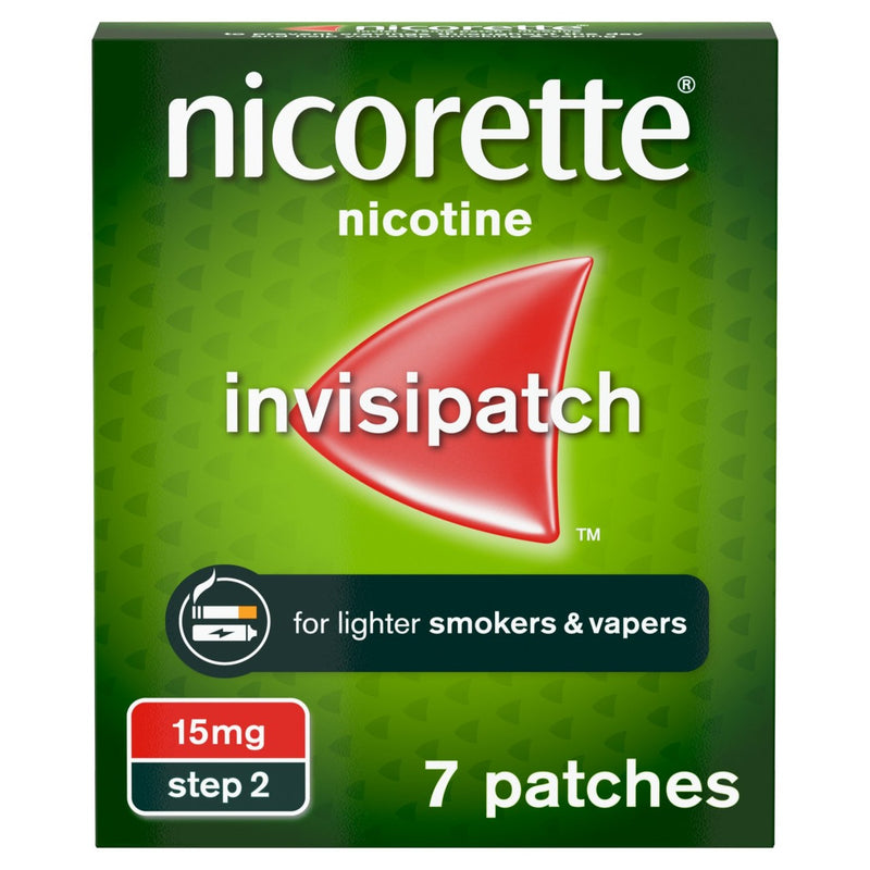 Nicorette Invisi 15mg Patch, (7 Patches), Quit Smoking Aid, Nicotine Patch