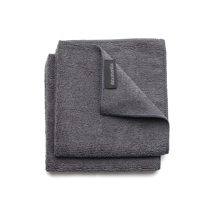 Brabantia Dark Grey Microfibre Dish Clothes 2 per pack