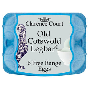 Clarence Court Cotswold Legbar 6 Free Range Blue Mixed Size Eggs