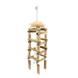 Happy Pet coconut reel tower bird toy for parrots, 70cm long, imported from the UK
