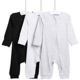 M&S Cotton Rich Footless Sleepsuits, 3 Pack, Tiny Baby