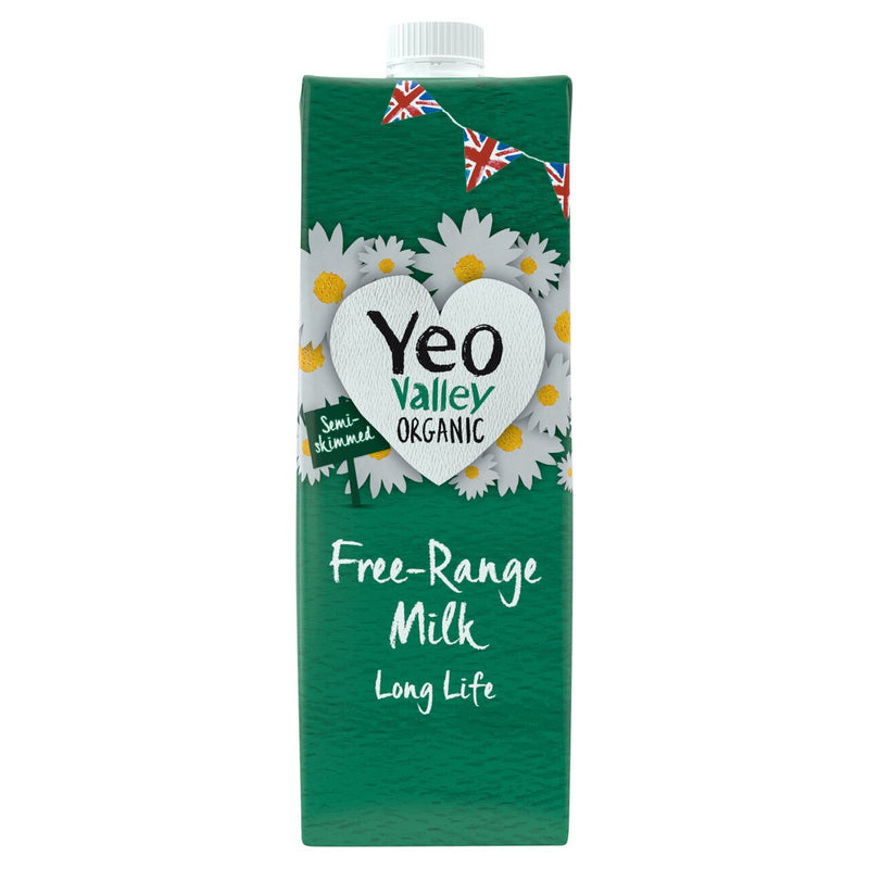 Yeo Valley Organic Free Range Semi Skimmed Long Life Milk 1L