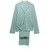 M&S Womens Cotton Modal Revere Pyjama Set, M, Green